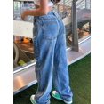 thumbnail image 5 of Jeans for Womens Wide Leg Baggy Loose Boyfriend Long Denim Pants Light Wash Vintage Fashion Trendy Vacation, 5 of 6