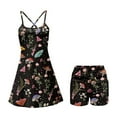 thumbnail image 5 of Yuyamidu Aesthetic Mushroom Women's Workout Golf Dress with Pocket Built-in Shorts Butterfly Sleeveless Open Back Tennis Active Dresses 2 Piece Sets Outfits Size XS, 5 of 7