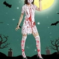 thumbnail image 3 of Yoyauz Halloween Bloody Over Knee Stockings Ladies Girls Stockings Over Knee Socks Blood Socks Cosplay Props Skeleton Nurse, 3 of 6