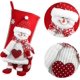 thumbnail image 2 of Juego de 2 calcetines de Navidad personalizados, calcetines de Navidad de muñeco de nieve de Papá Noel rojo y blanco JAMW Sencillez, 2 of 5