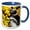Blue/White, variant on 3drose, Magellanic Penguin at Burrow, Falkland Islands, 11oz Two-tone Black Mug