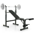 thumbnail image 1 of Gymax Adjustable Incline Weight Bench Barbell Rack Set w/ Leg Developer Fitness Machine, 1 of 10