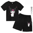 thumbnail image 3 of Camiseta Kawaii Kuromi para niñas y niños, ropa de algodón de dibujos animados de Anime, conjuntos de camisetas de Hello Kitty, ropa informal, 3 of 4