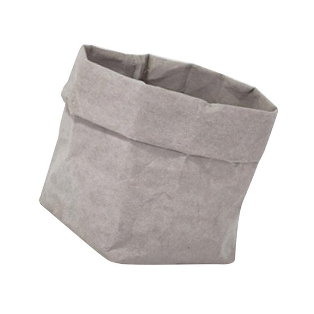 bolsa de papel kraft la planta bolso de almacenamiento 15x15x28cm gris Envase de la bolsa de la planta