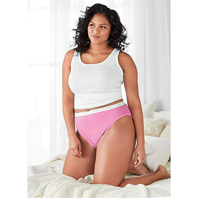 Jockey Women's Underwear Plus Size Classic French Cut - 3 Pack, Light  Pink/Floral Fields/Lavender, 10 