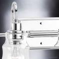 thumbnail image 4 of Urban Ambiance Luxury Farmhouse Bath Fixture, Size: 9-1/4"H x 33-3/8"W, with Coastal Style Elements, Polished Chrome Finish and Clear Shade, UHP2554, 4 of 7