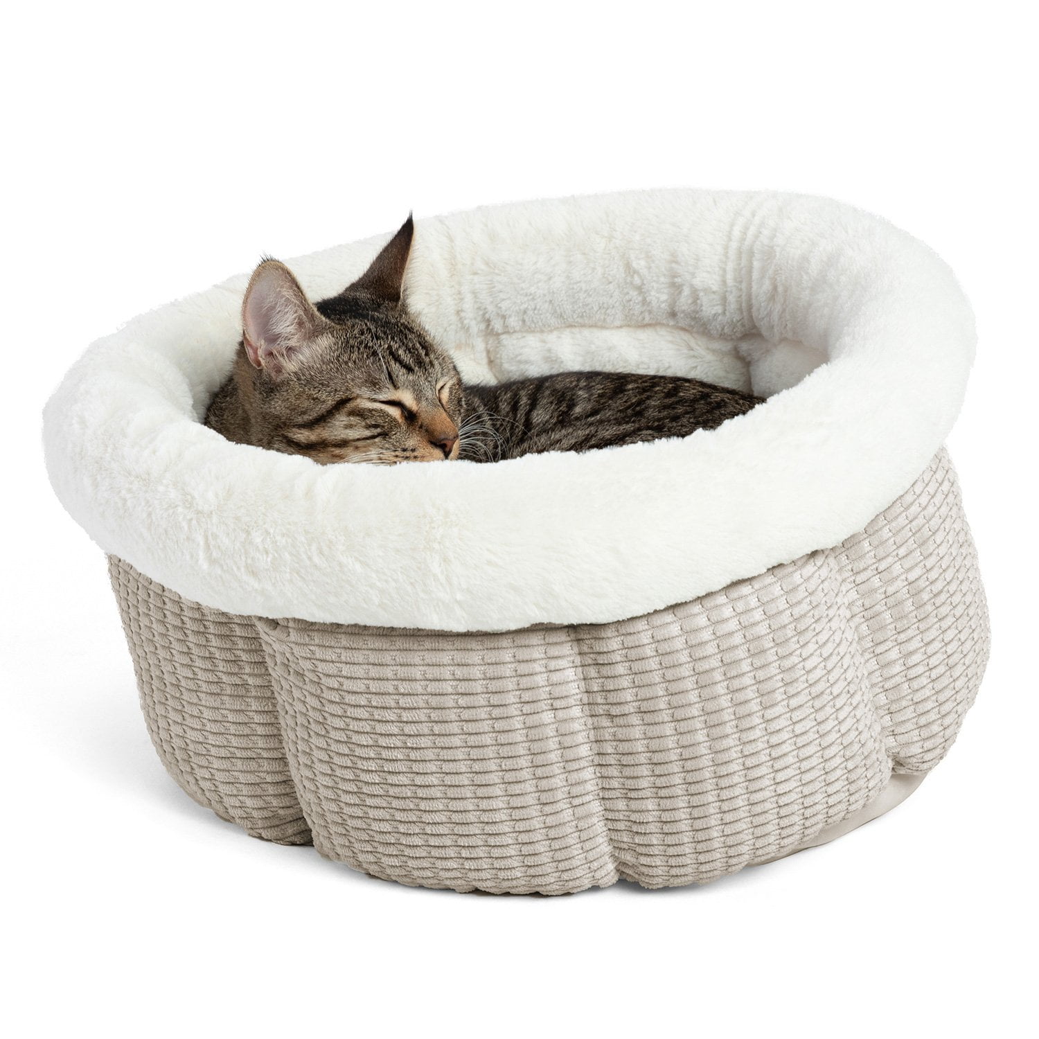Best Friends by Sheri Cozy Mason Cuddle Cup Pet Cat Bed, Standard