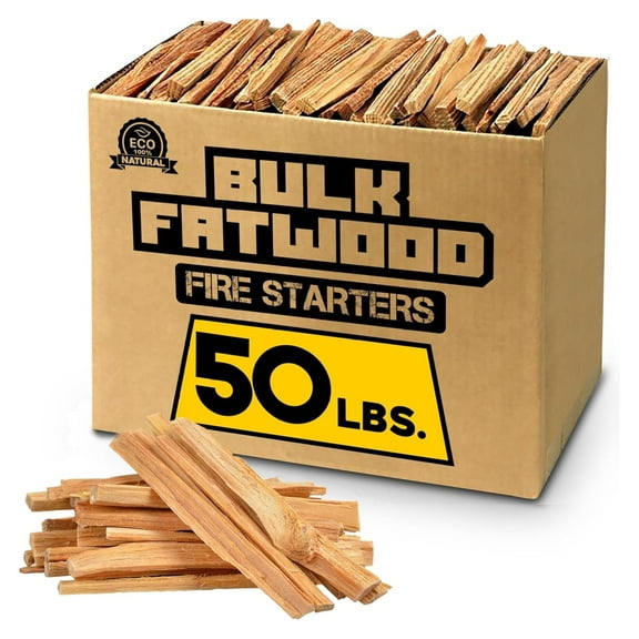 Eco-Stix Fatwood Fire Starter Kindling Firewood Sticks 100% Organic Firestarter for Wood Stoves, Fireplaces, Campfires, , 50 Lbs