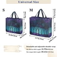 thumbnail image 2 of FORMRS Womens Corduroy Tote Bag Crossbody Shoulder Handbag with Pocket, Purple Moonlight Forest, 2 of 7