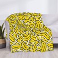 thumbnail image 3 of Balery Banana A Manta de Franela con Dibujo, Lujo Ultra Suave y Cálido, Antipelusa y Resistente a las Arrugas para Cama, Sofá, Camping -40"x30", 3 of 6