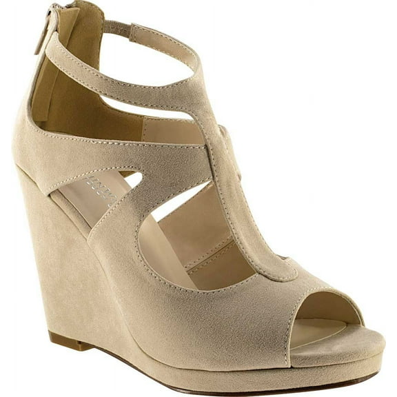 Touch Ups Womens Rory Wedge Sandal 6 Beige