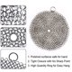 thumbnail image 5 of Limpiador de hierro fundido de acero inoxidable de primera calidad, fregador de cota de malla para sartenes de hierro fundido, sartenes presazonadas, hornos holandeses, sartenes para gofres, raspador, 5 of 7
