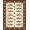 Rust Brown Tan, Pattern 16, variant on ODIKA 8'x10' Washable Area Rug Durable, Non-Slip Fishing Country Lake Scene With Vintage Fish And Pine Border for Living Room, Under Sectional, Family