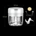 thumbnail image 3 of de alimentos de eléctrica portátil, trituradora de verduras, trituradora, herramienta para cocina pequeña 250ml blanco BLESIY Cortador de ajo eléctrico, 3 of 8