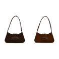 thumbnail image 1 of Bolso Hombro para Mujer Mano Con Lazo Sólido Gamuza El (café), 1 of 8