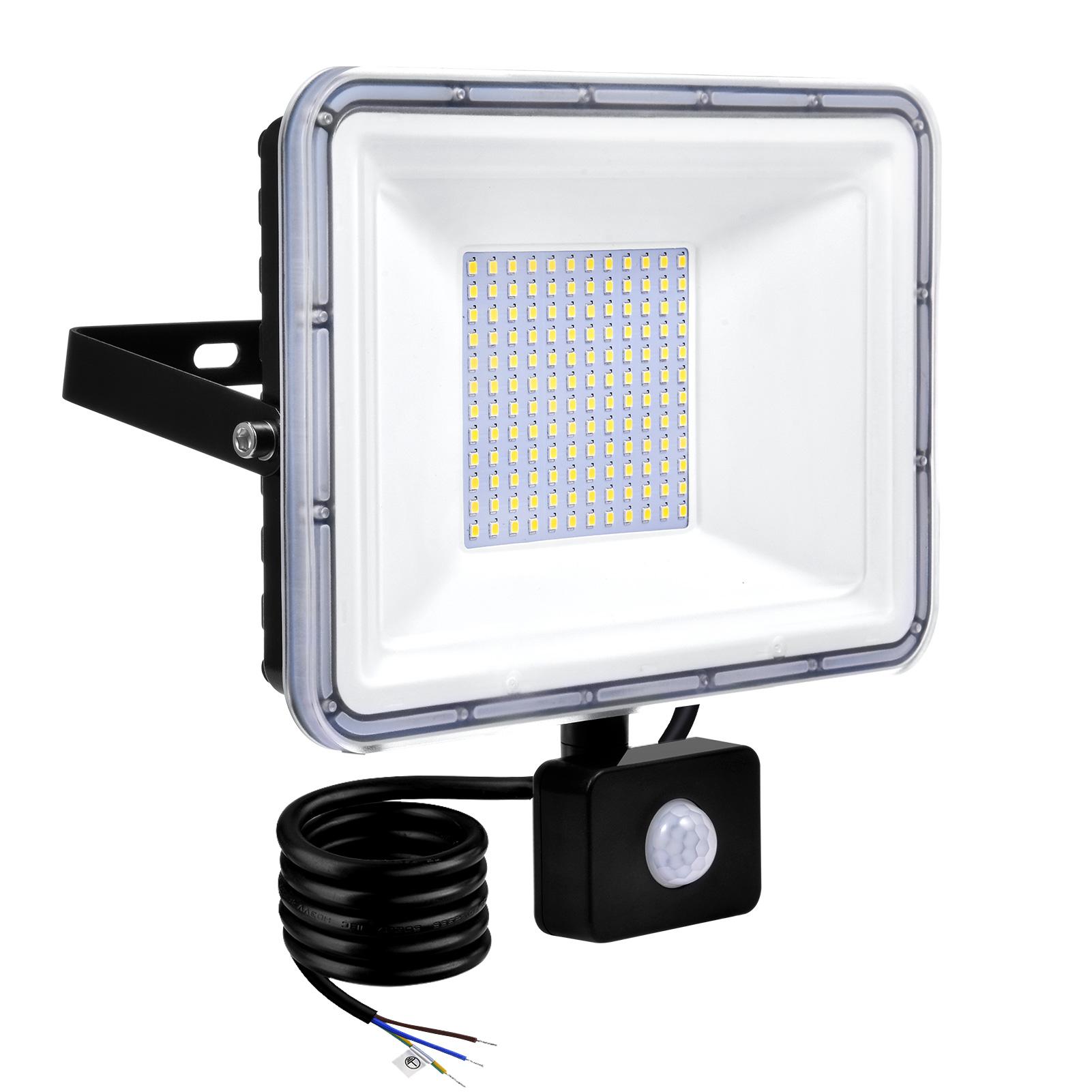 Kmowoo 100W LED Flood Light|Outdoor IP67 Waterproof - PIR Motion Sensor  Security Light | 6000-6500K Spot Lights Wall Lamp - Walmart.com