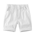 thumbnail image 2 of YTDSCS Boys Girls Casual Shorts for Toddler Kids Cotton Summer Five-Minute Pants Baby Unisex Solid Short Middle Trousers 1-10 Years, 2 of 9