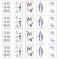 thumbnail image 1 of 20 hojas de tatuajes temporales pegatinas tatuaje para mujeres niñas arte corporal brazo, 1 of 7