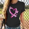thumbnail image 2 of Riecok Breast Cancer T Shirts for Women Ribbon Graphic Crewneck Tees Short Sleeve Breast Cancer Shirts Holiday Tops Black 3XL, 2 of 4