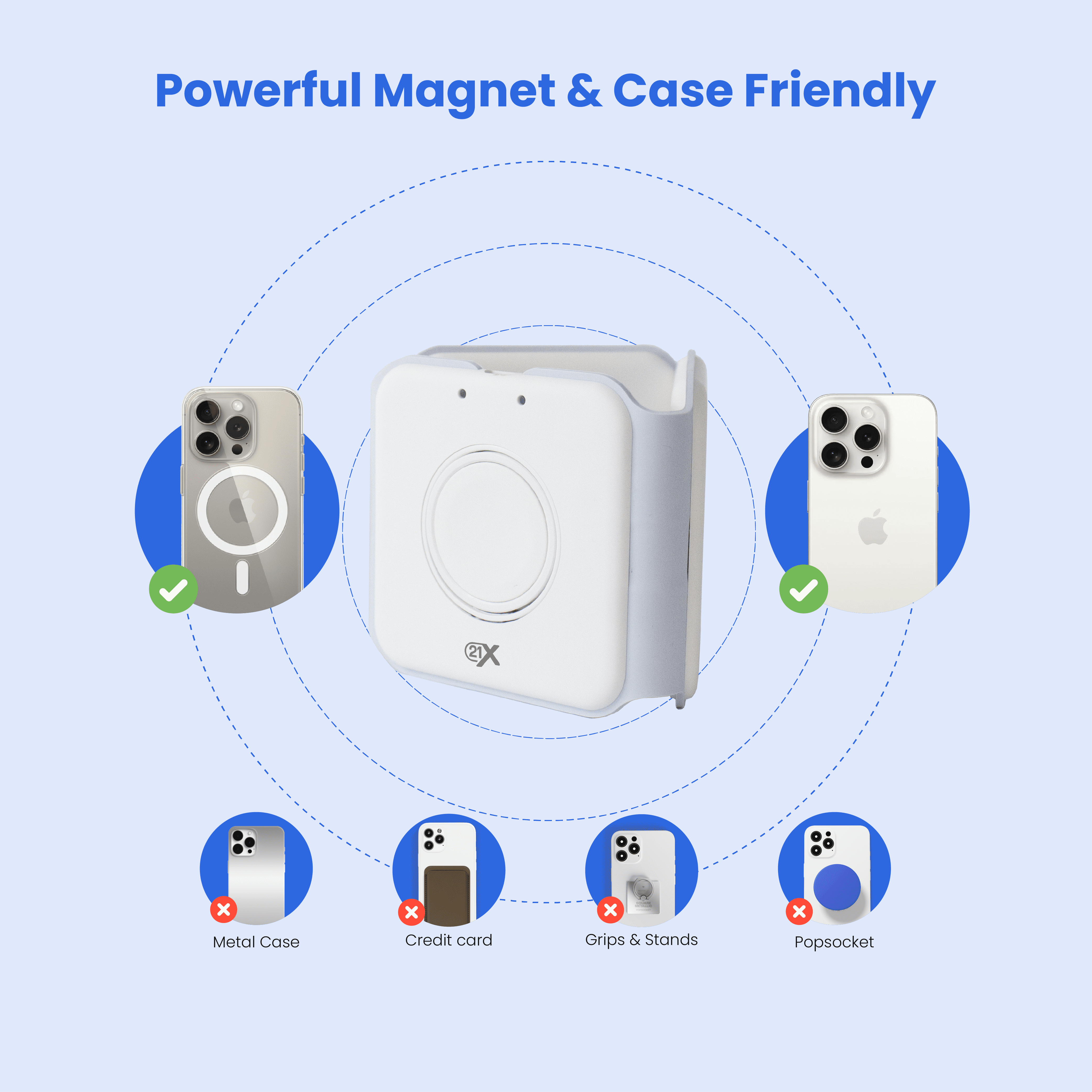 Foldable Magnetic Wireless Charger Station, 3-in-1 Charging Mat for iPhone, Apple Watch & AirPods