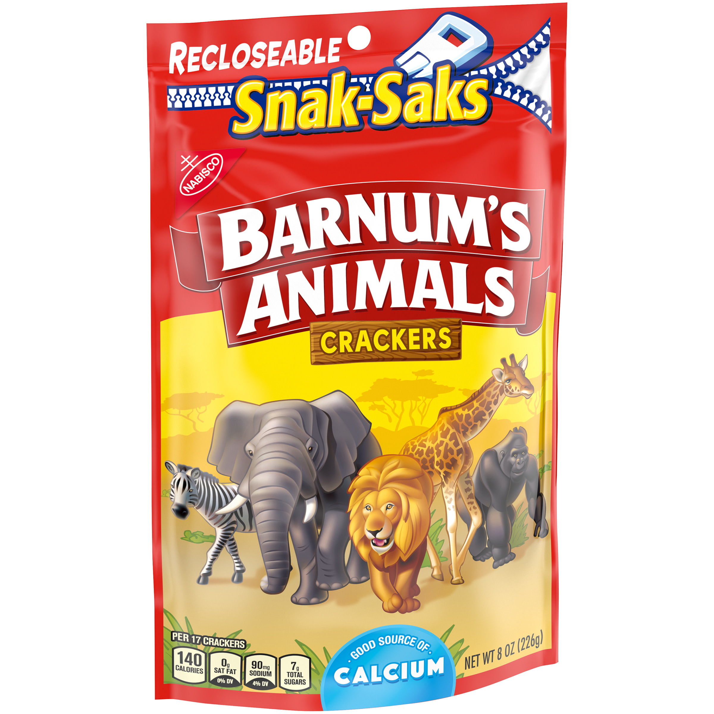 Barnum's Original Animal Crackers, Snak-Sak, 8 oz 