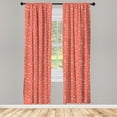 thumbnail image 3 of Ambesonne Coral Curtains, Moon and Stars Space, Pair of 28"x95", Coral White, 3 of 5
