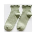 thumbnail image 3 of DQRPSEETB Women Edge Cotton Vertical Striped Print Boat Socks Fresh Socks Women's Ankle Socks,Running Socks Green, 3 of 3