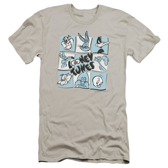 Looney Tunes The Looney Bunch HBO S/S Adult 30/1 T-Shirt Silver