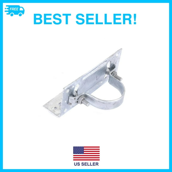 2-3/8 In. Galvanized Steel Chain Link Fence Adjustable Wood Adaptor Clamp