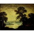 thumbnail image 2 of Ralph Albert Blakelock 14x12 Black Ornate Wood Framed Double Matted Museum Art Print Titled: Moonlight, Indian Encampment (1885-1889), 2 of 5