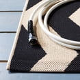 thumbnail image 4 of Safavieh Courtyard Ayden Chevron Indoor/Outdoor Runner Rug, Black/Beige, 2'3" x 10', 4 of 11