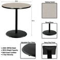 thumbnail image 3 of Hampden Furnishings Bennet Collection Steel Frame 36" Round Top, Round Base, 42" Height, Cafe Table, Black Frame/Grey Nebula Top, 3 of 5