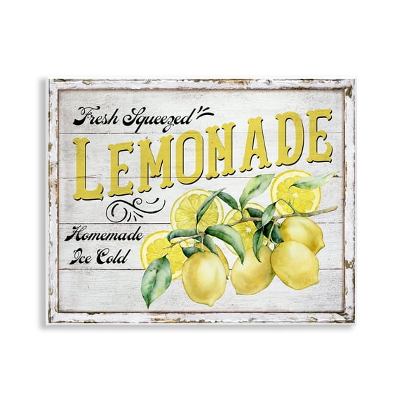 Stupell Industries Fresh Squeezed Lemonade Food & Beverage Painting Unframed Art Print Wall Art, 14 x 11