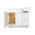 thumbnail image 6 of Furinno Shaker Drawers Right Bath Vanity Cabinet without Top, Ready to Assemble, 21 D x 36 W x 34.5 H, White, 6 of 8