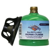 Flame King 1/2LB Propane Tank, Refillable and Empty Cylinder for Small Propane Lamps, Lanterns and Camp Stoves