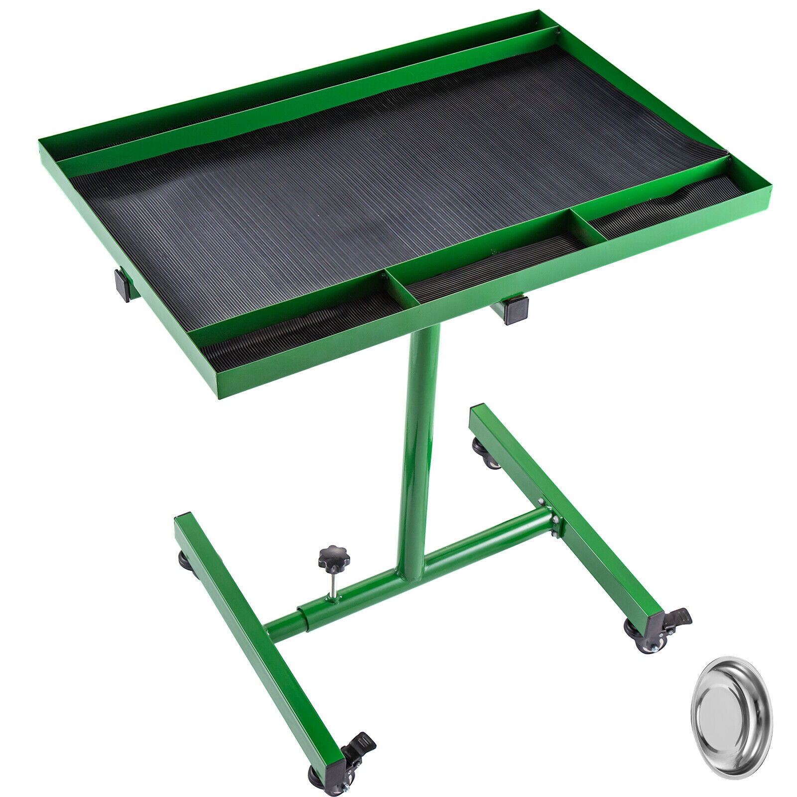 VEVOR Rolling Tool Table Tear Down Tray 55lbs for Holding in Green