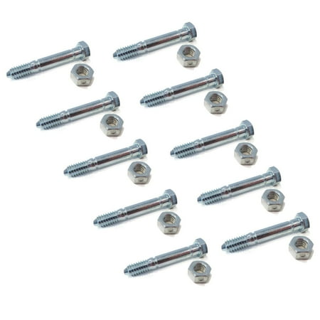 

The ROP Shop | (Pack of 10) Shear Pin Bolt & Nut for Ariens Sno-Thro ST1028 SLE 924109 924327