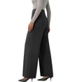 thumbnail image 4 of njoytime Work Pants Women Dress High Waisted Stretchy Straight Leg Wide Leg Trousers Business Casual Plus Size Pants, 4 of 8