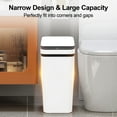 thumbnail image 2 of Riousery 2-Pack Touchless Bathroom Trash Can, 3.5-Gallon Slim Automatic Motion Sensor Garbage Can with Lid, White, 2 of 7