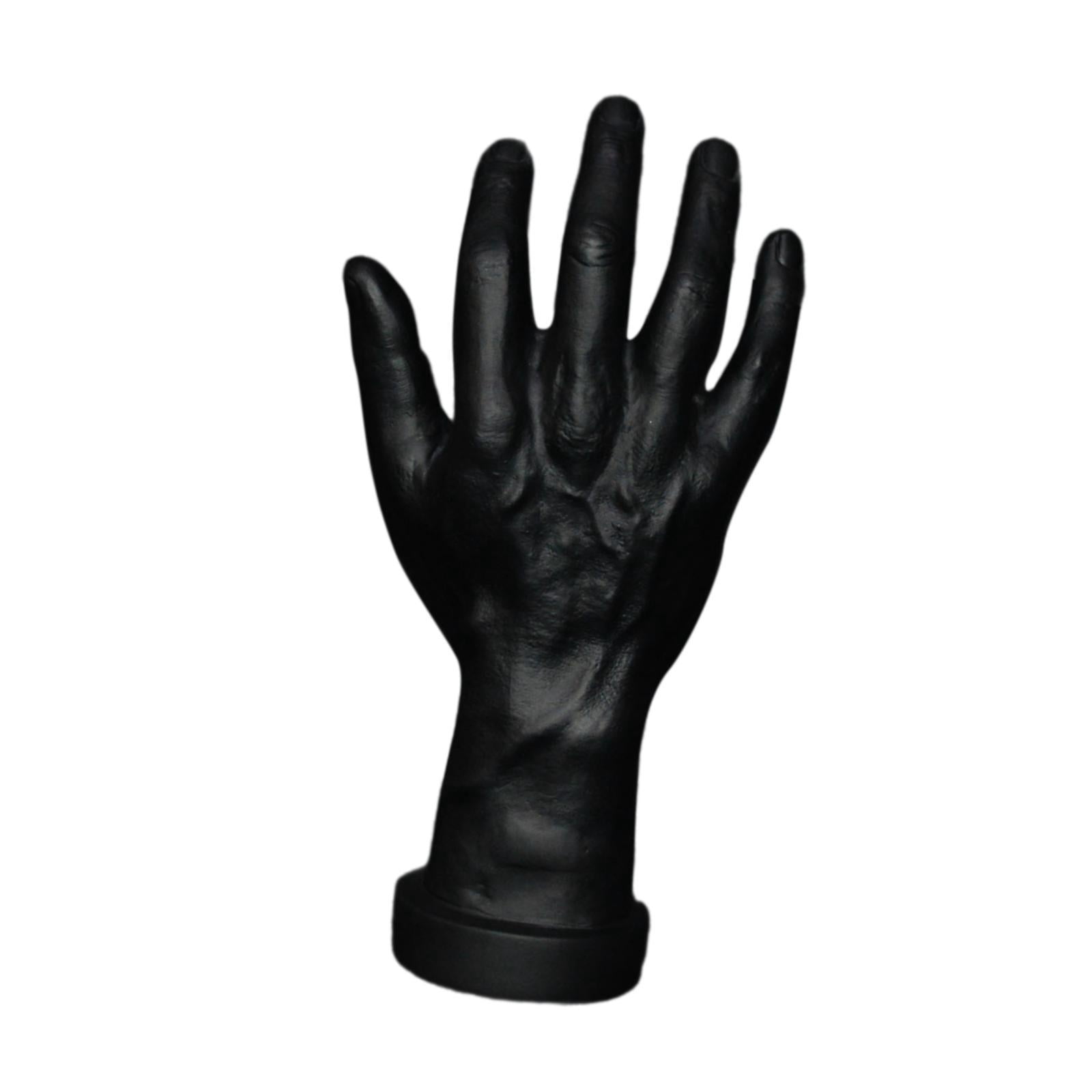 Serenable Hand Model Jokes Toy Lifelike,Photo Props,Fake Hand Mannequin Hand for Cosplay Decoration Jewelry Display Party Nail Training black