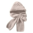 thumbnail image 1 of Integrated Thermal Ear Cap Windproof Knit Hat and Scarf for Winter Comfort, 1 of 3