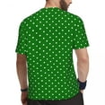 thumbnail image 3 of T Shirt For Men White Polka Dot Holiday T-Shirt Mens Polkadot Christmas Green Classic Sports Fast Dr, 3 of 7
