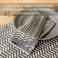thumbnail image 3 of over&back Hand-Blocked Printed Cotton Cloth Napkins - Washable Napkins Set for Mixing, Matching, and Creating a Custom Home Decor Tablescape - Grey Herringbone, 3 of 11