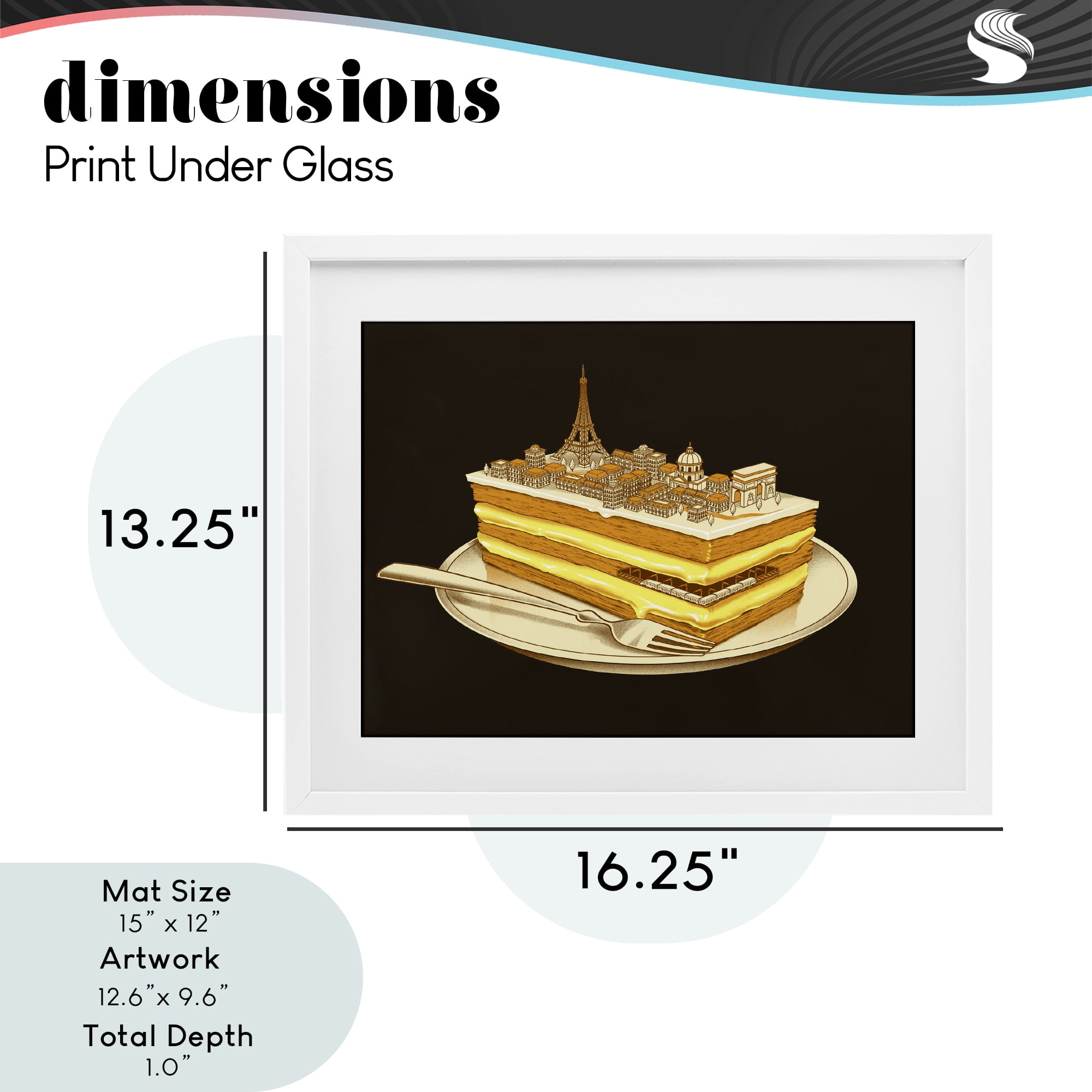 Stupell Industries Hungry For Travels Paris White Framed Print Under Glass, design by Tobe Fonseca