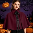 thumbnail image 6 of Hvyesh Victorian Gothic Renaissance Medieval Steampunk Collar Capelet Womens Short Cape Cloak, 6 of 6