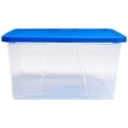 thumbnail image 4 of Homz Plastic Storage Sweater Box, With Lid, 12 Quart, Clear, Stackable, 8-Pack, 4 of 8