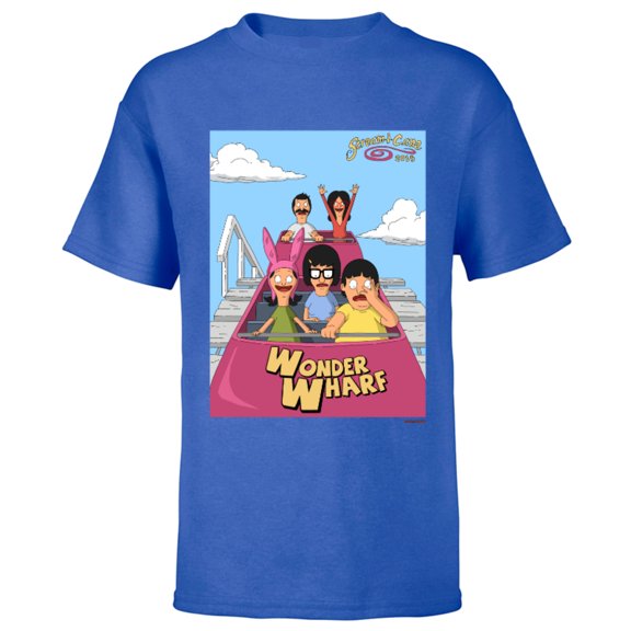 The Bob’s Burgers Movie Wonder Wharf Roller Coaster - Short Sleeve T-Shirt for Kids - Customized-Royal