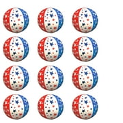 Patriotic Beach Balls – 12 Pack of 16” Inflatable Red, White & Blue Stars Design for Pool, Beach & Backyard Fun
