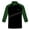 Green, variant on Men's Black Front With Multicolours Sleeve PolyCotton Chef Coat Jacket Size (S-6XL)