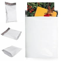 Gusseted Poly Mailers, 10 x 13 x 2 Inches. Pack of 1000 White Expansion Poly Mailers Bags. Lightweight Plastic Shipping Bags for Clothing, 2.4 Mil. Waterproof Envelope for Shipping Peel & Seal